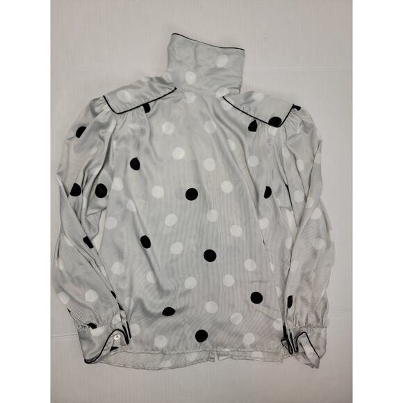 Vintage Evan Picone Set Women's Top 12/ Maxi Skirt 12 Pleated Polka Dot Striped - Picture 4 of 11